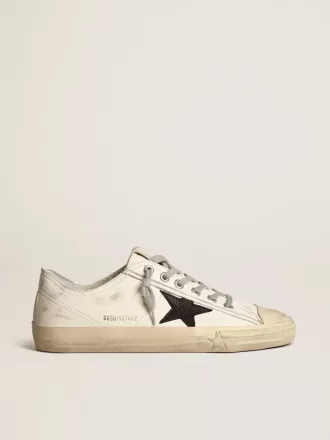 V-Star van nappaleer met zwarte ster van nubuckleer