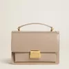 Venezia-tas in beige leer met gouden details