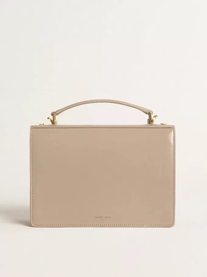 Venezia-tas in beige leer met gouden details