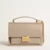 Venezia-tas in beige leer met gouden details