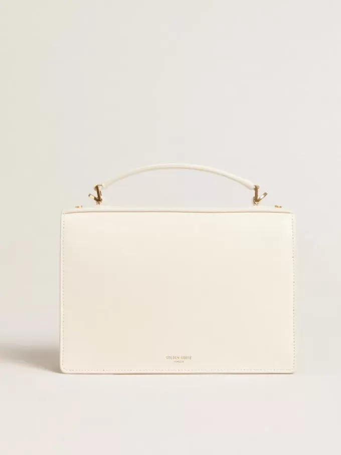 Venezia-tas in botergeel leer met gouden details