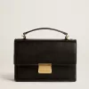 Venezia-tas in zwart leer met gouden details
