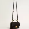 Venezia-tas in zwart leer met gouden details