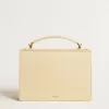 Venezia-tas van beige leer met pythonprint en gouden details