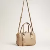 Vita-tas in taupe leer met gouden details