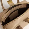 Vita-tas in taupe leer met gouden details