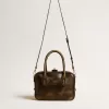 Vita-tas in zwart distressed leer met gouden details