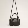 Vita-tas van glad zwart leer met gouden details