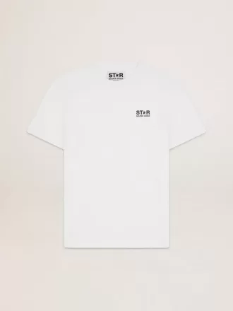 White Star Collection T-shirt met contrasterend zwart logo en ster