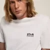 White Star Collection T-shirt met contrasterend zwart logo en ster
