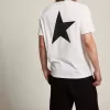 White Star Collection T-shirt met contrasterend zwart logo en ster