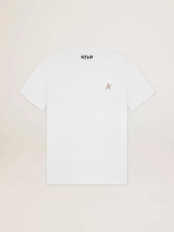 White Star Collection T-shirt met gouden glitterster op de voorkant