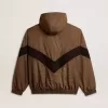 Windjack in beige en zwart pied-de-poule