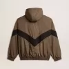 Windjack in beige en zwart pied-de-poule