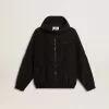 Windjack voor dames in zwart nylon met ton sur ton kristallen