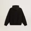 Windjack voor dames in zwart nylon met ton sur ton kristallen