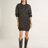 Wish Star-laarzen voor dames in zwart leer met sterrenborduursel