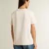 Wit dames-T-shirt met bloemenprint