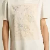 Wit dames-T-shirt met bloemenprint