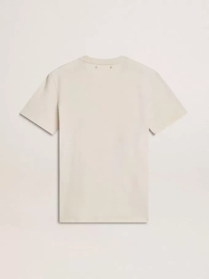 Wit dames-T-shirt met bloemenprint