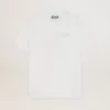 Wit dames-T-shirt met zilveren glitterlogo en ster