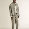 Wit katoenen herensweatshirt met print op de achterkant