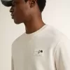 Wit katoenen herensweatshirt met print op de achterkant