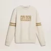 Wit katoenen sweatshirt voor heren met print op de voorkant