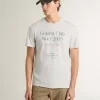 Wit katoenen T-shirt voor heren met groene print