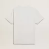 Wit katoenen T-shirt voor heren met groene print