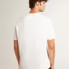 Wit katoenen T-shirt voor heren met zwarte letters