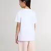 Wit katoenen T-shirt voor kinderen met zilveren print