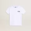 Wit T-shirt met contrasterend zwart logo en ster