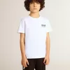 Wit T-shirt met contrasterend zwart logo en ster
