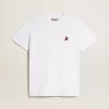 Wit T-shirt voor dames met bordeauxrode ster op de voorkant