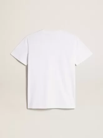 Wit T-shirt voor dames met bordeauxrode ster op de voorkant
