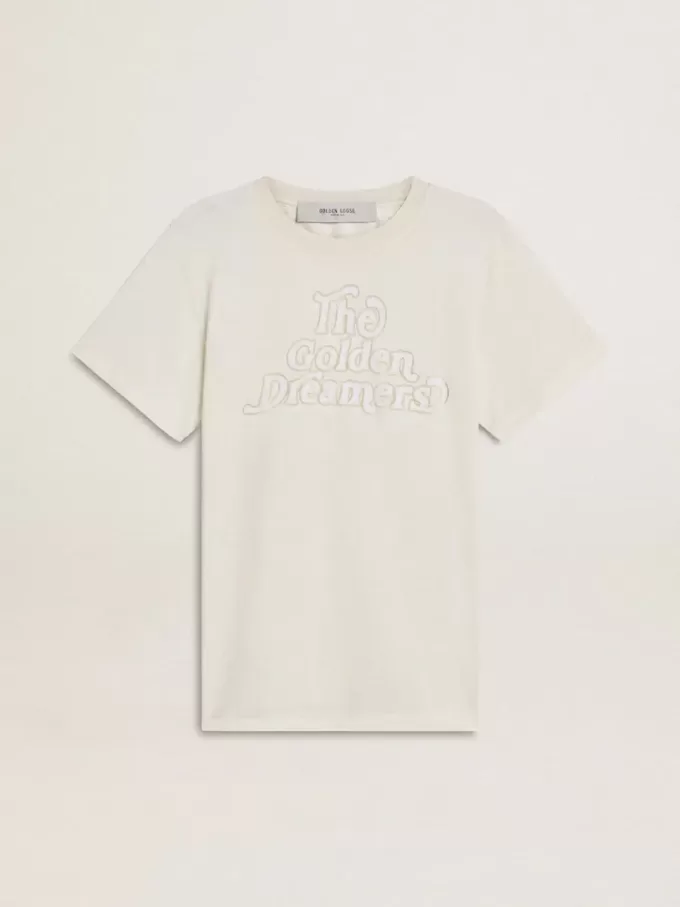 Wit T-shirt voor dames met print op de voorkant