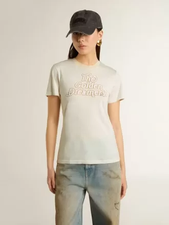 Wit T-shirt voor dames met print op de voorkant
