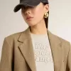 Wit T-shirt voor dames met print op de voorkant