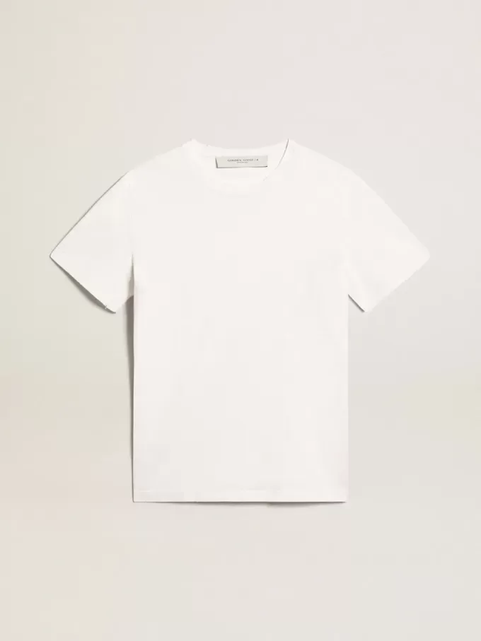Wit T-shirt voor heren met distressed-afwerking