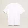 Wit T-shirt voor heren met donkerblauwe ster op de voorkant