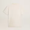 Wit T-shirt voor heren met vintage-look en print op de voorkant