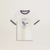 Wit T-shirt voor jongens met blauwe print