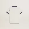 Wit T-shirt voor jongens met blauwe print
