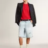 Witgekleurde sokken met distressed details en saliegroene strepen