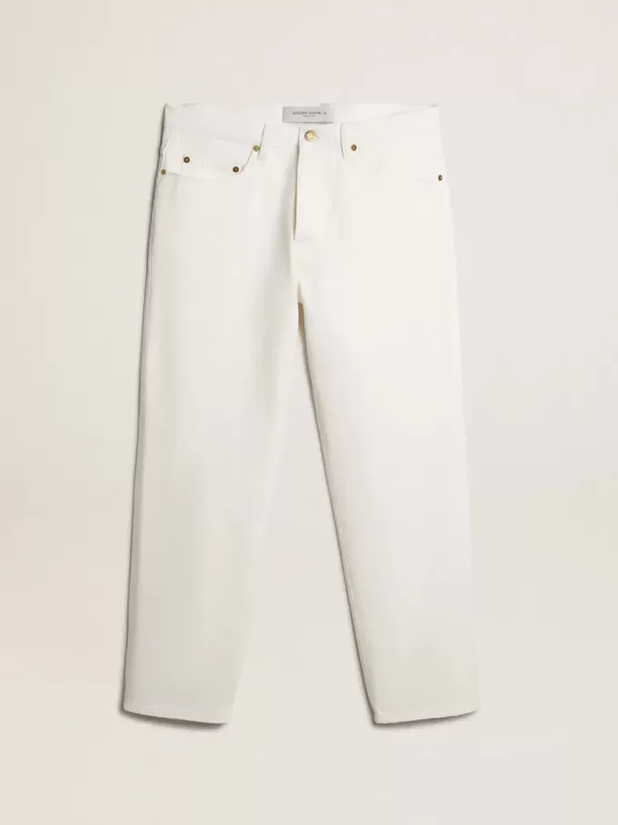 Witte denim broek voor heren