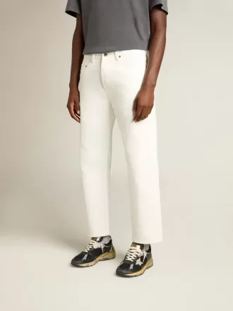 Witte denim broek voor heren