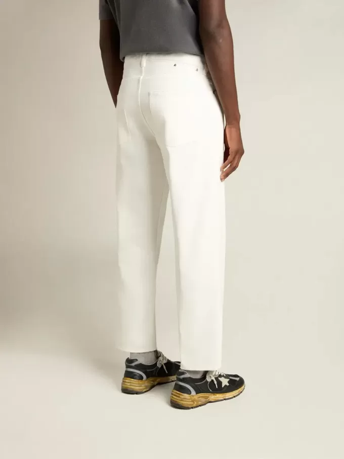 Witte denim broek voor heren