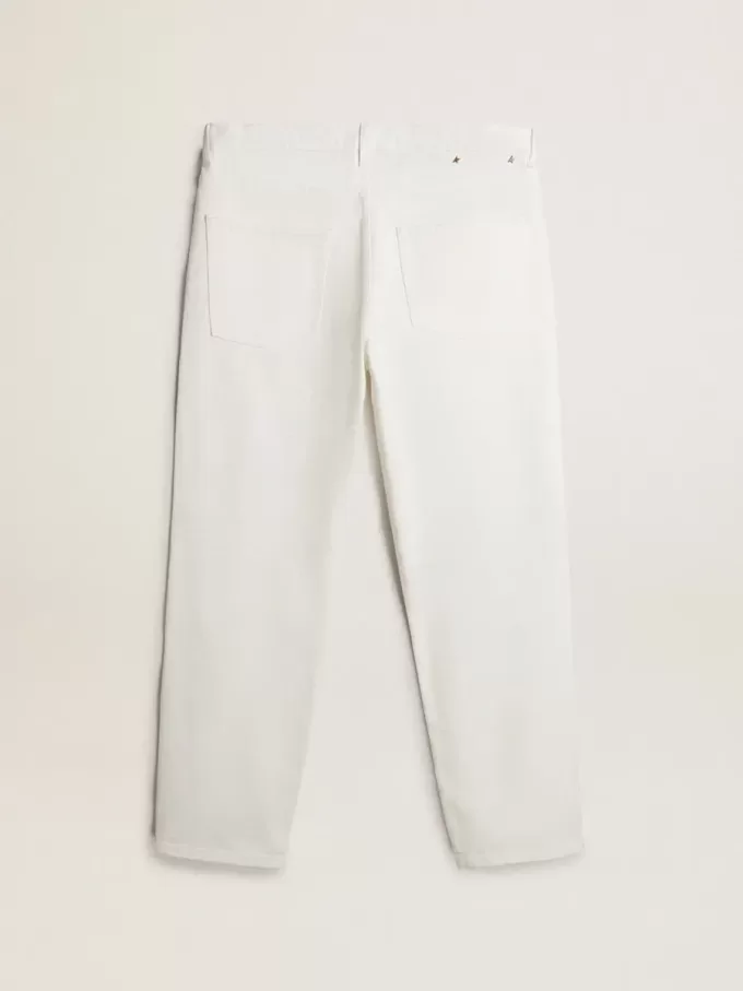Witte denim broek voor heren