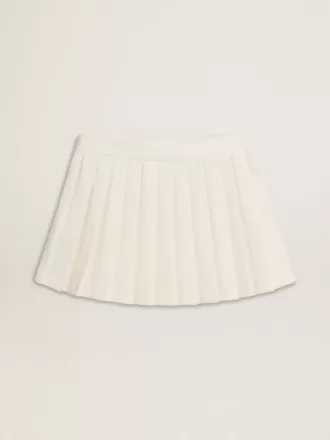Witte geplooide Star-minirok